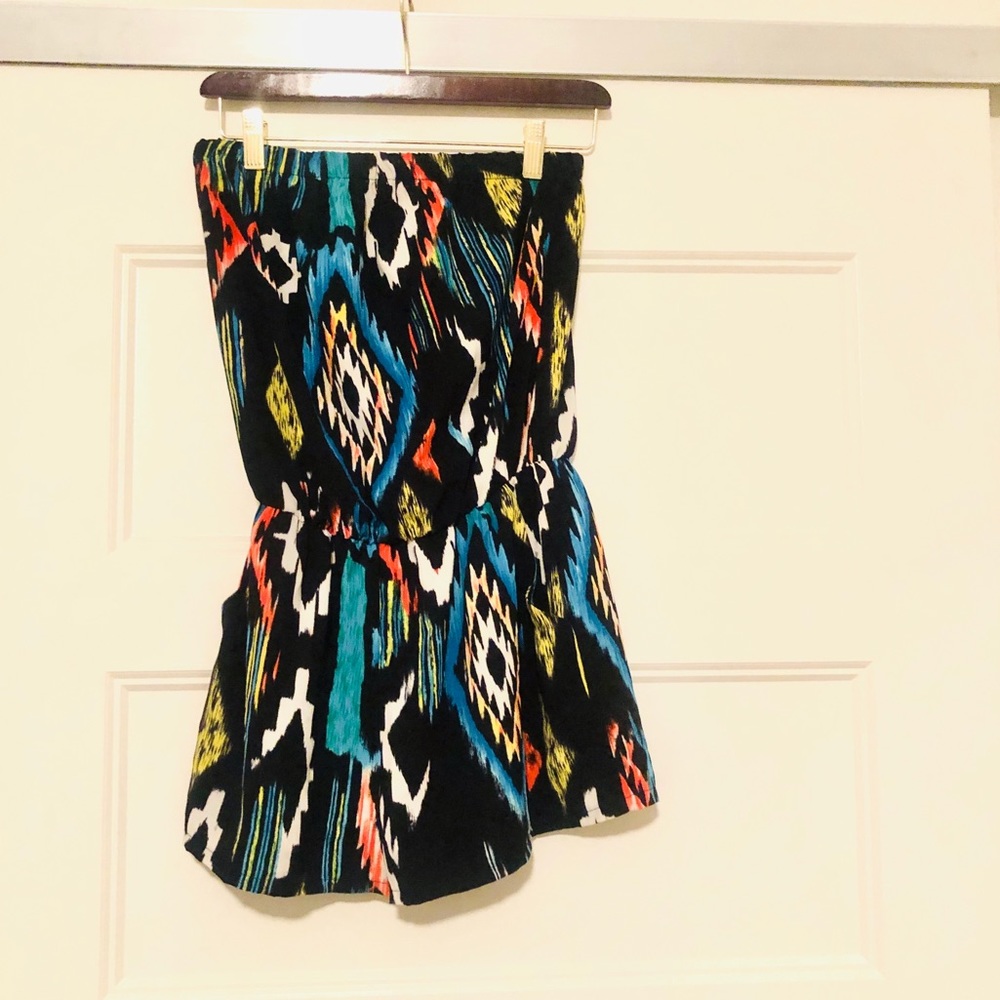 TYCHE Tribal Geo Print Tube Top Romper - Picture 2 of 4